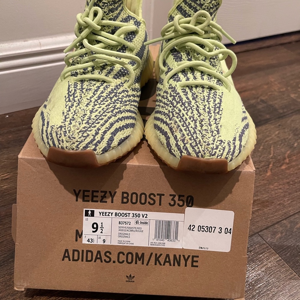 Adidas Yeezy Boost 350 V2 in Lime and Gray